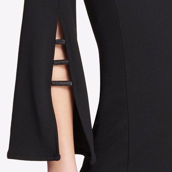 DKNY Embellished Bell-Sleeve A-Line Dress - Picture 3 of 5